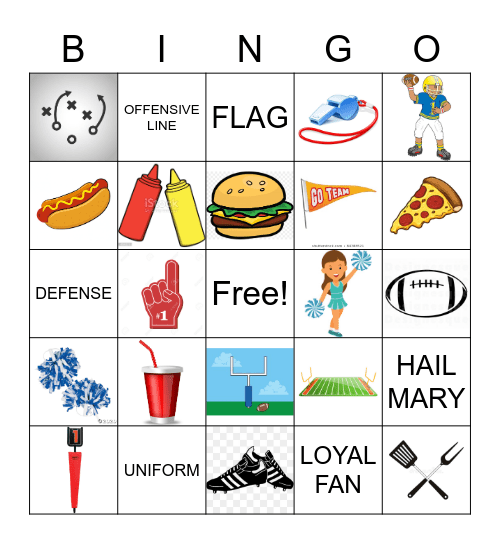 FOOTBALL Bingo Card