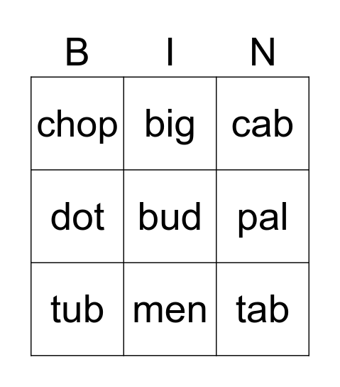 Bingo Card