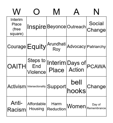 Paint Interim Place Purple Bingo Card