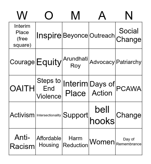 Paint Interim Place Purple Bingo Card