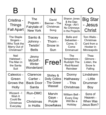 Christmas Songs: Holiday Classics! Bingo Card