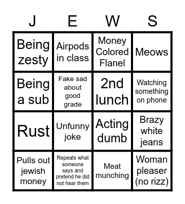 Mason Bingo Card