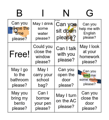 Request bingo Card