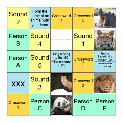 Scavenger Bingo Card