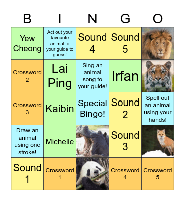 Scavenger Bingo Card