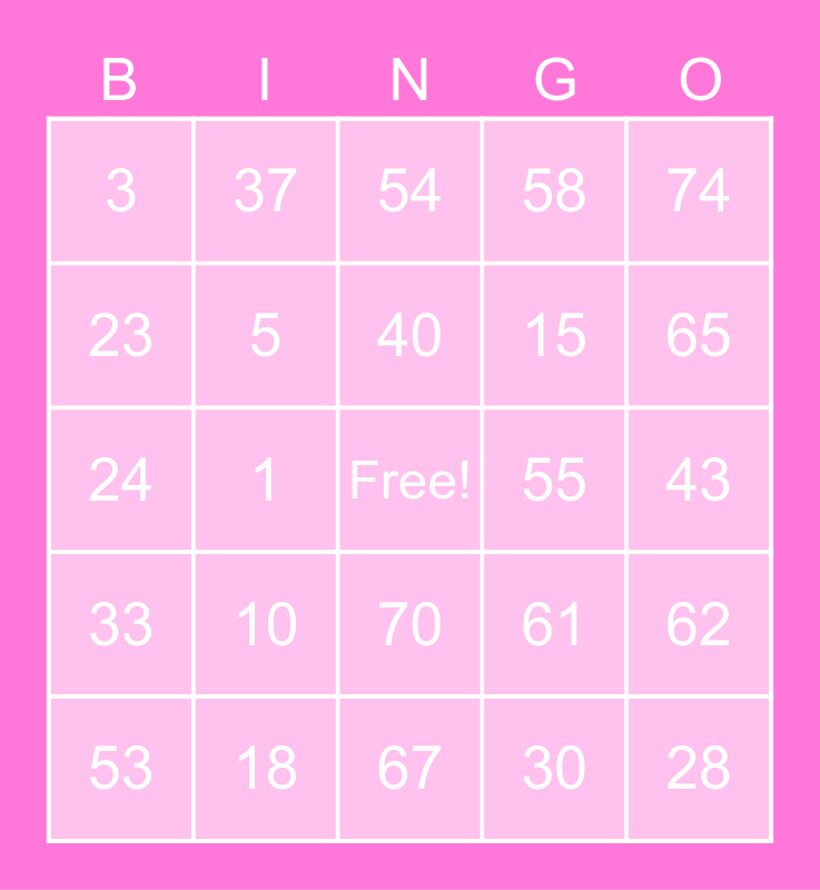 Ysabella Ablay Bingo Card