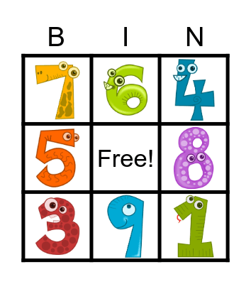Number Bingo Card