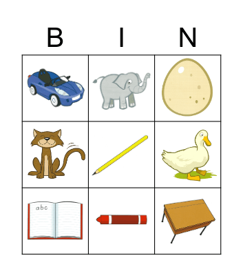 School things Bingo Card