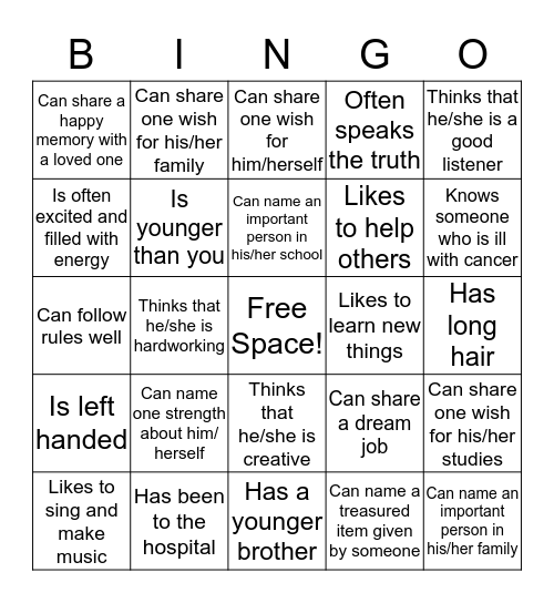 TREE OF LIFE Bingo Card