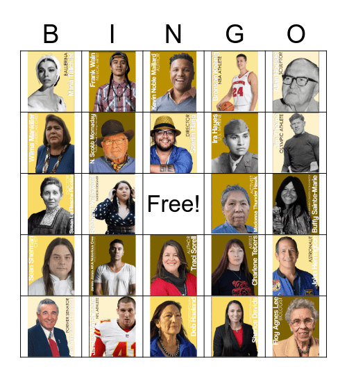 Indigenous Peoples Heritage Month Bingo Card