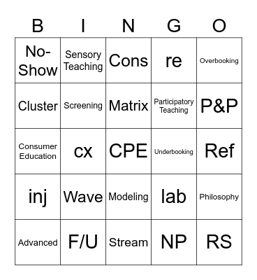 Ch. 15/16 Vocab Bingo Card