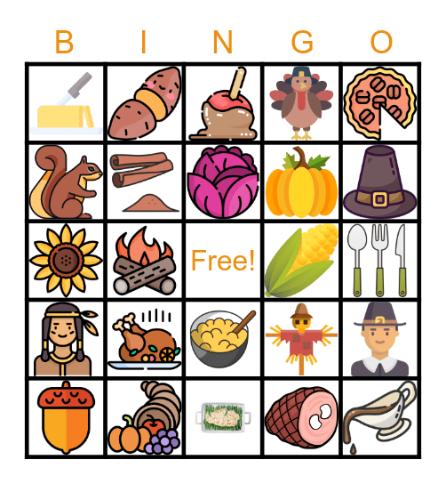 THANKSGIVING Bingo Card