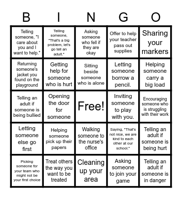 Superheroes ACT Bingo Card