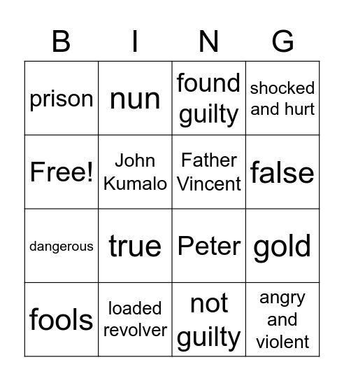 Cry, The Beloved Country: Group Chats Bingo Card