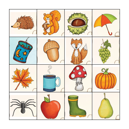 Herbst Bingo Card