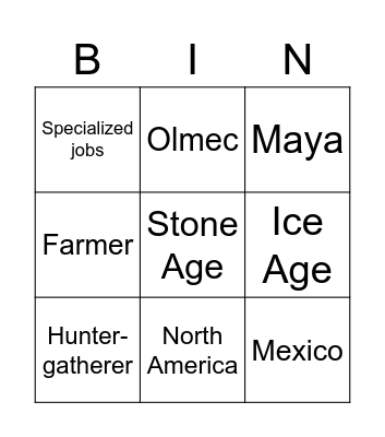 Quiz 1 Vocab Bingo Card