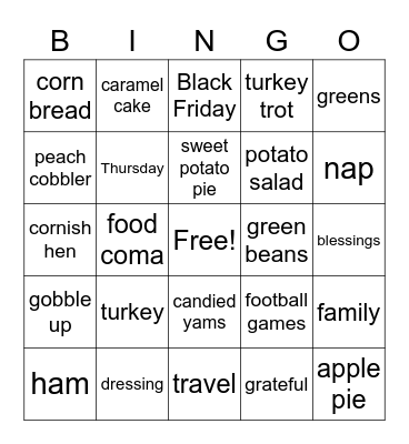 Deneen Friendsgiving Bingo Card