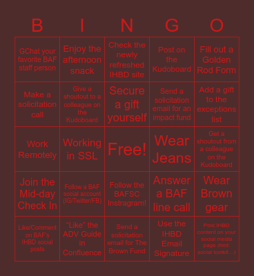 ADV Hearts Brown Day! Bingo Card