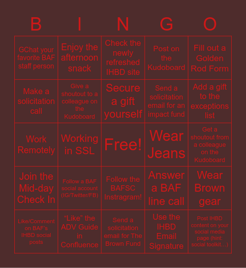 ADV Hearts Brown Day! Bingo Card