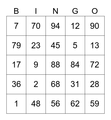 Wilmar BioEthanol 2022 Bingo Card