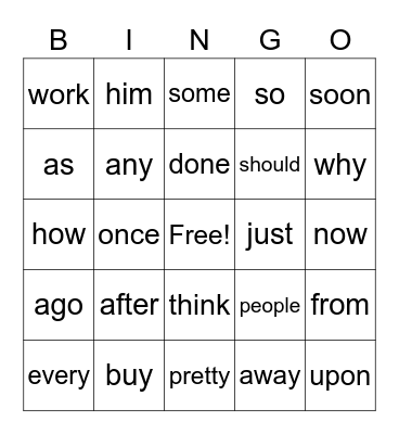 1-3b Bingo Card