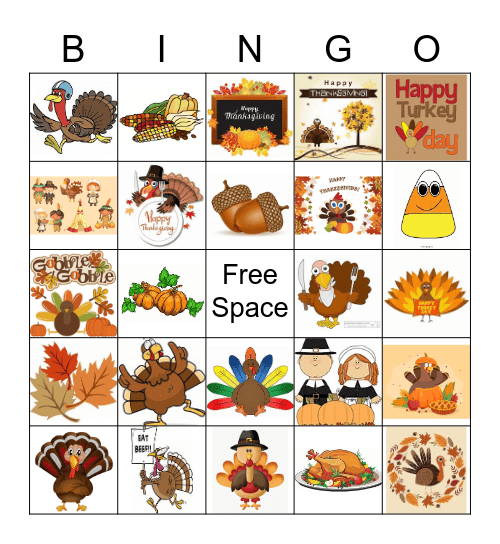 Turkey Trot Bingo Card