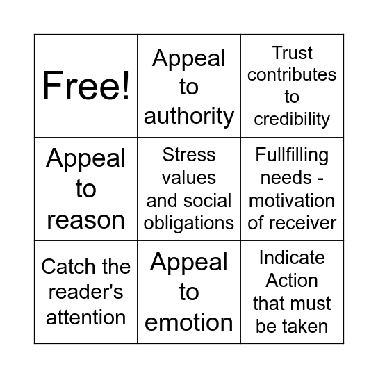 Let the Godfather Persuade You Bingo Card