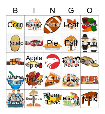 Thanksgiving Bingo Card