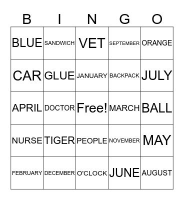 Bingo Card