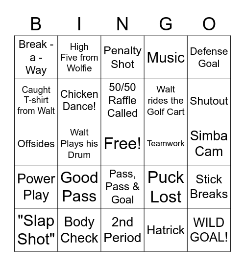 HOCKEY Bingo Card