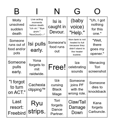 Luna Bingo Card