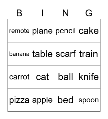 Password Bing Bingo Card