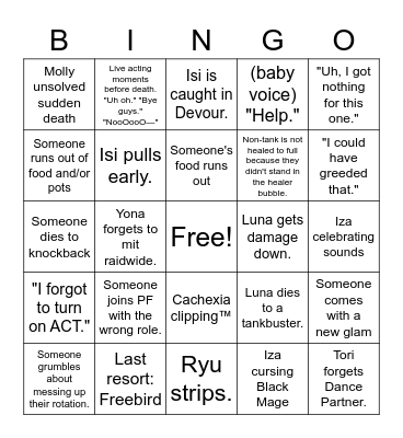 Kana Bingo Card