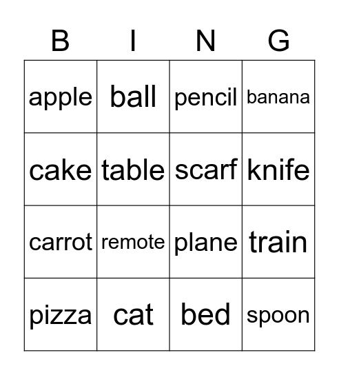 PASSWORD BING Bingo Card