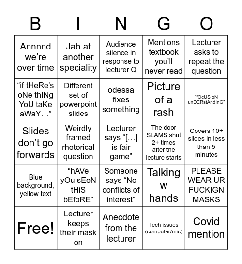 eDUcAtIoN Bingo Card