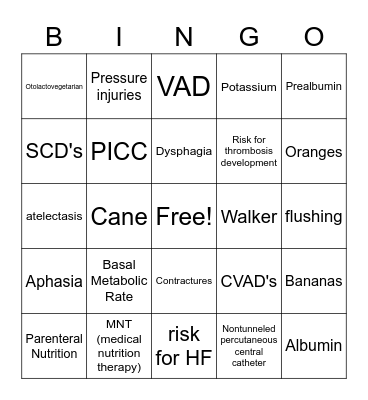 MCCONATHY T/W Bingo Card