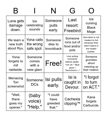 Molly Bingo Card