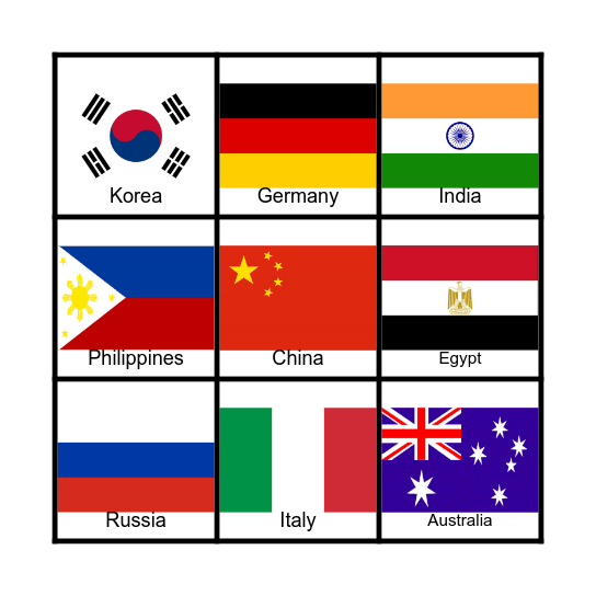 Where Are You From? Bingo Card