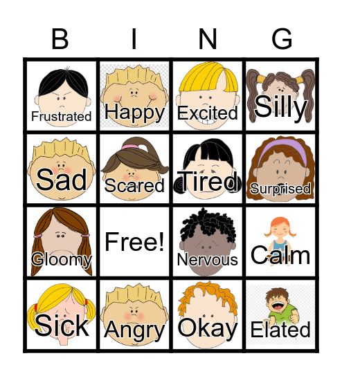 Emotion Bingo with Music Bingo Card