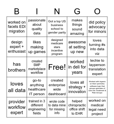 Penguingo Bingo Card