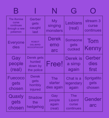 Pokemon Friendlocke: Violet BINGO! Bingo Card