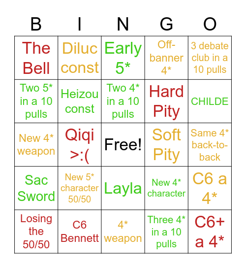 CHILDE BANNER Bingo Card