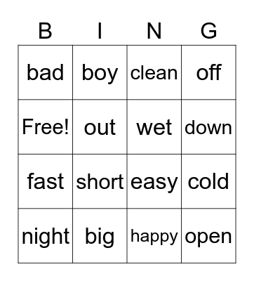 Bingo Card