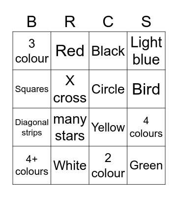 Fun With Flags Bingo Card