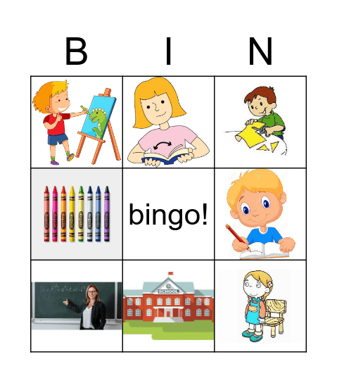 school Bingo Card