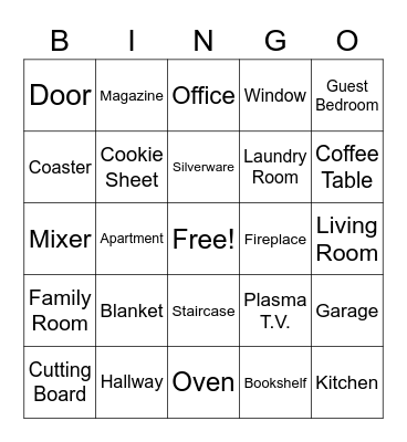 ASL HOUSE Bingo Card