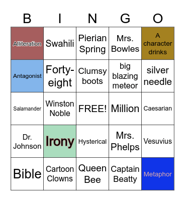 Fahrenheit 451 Bingo Card