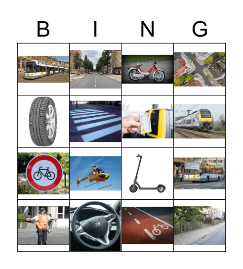 Verkeersbingo Card
