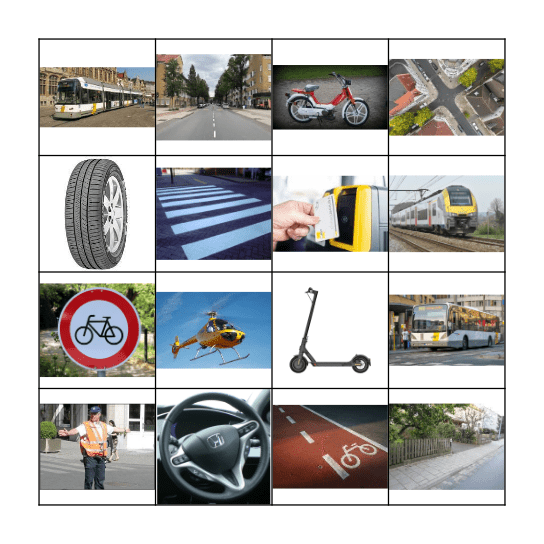 Verkeersbingo Card