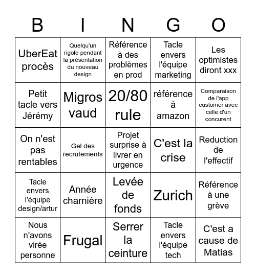 Smood concert de pipeau en Si mineur Bingo Card